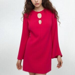 Fuchsia Cut-Out Mini Dress –